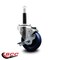 Service Caster 3.5'' Solid Poly Swivel 3/4'' Expanding Stem Caster with Brake SCC-EX20S3514-SPUS-TLB-34 - alternate 2
